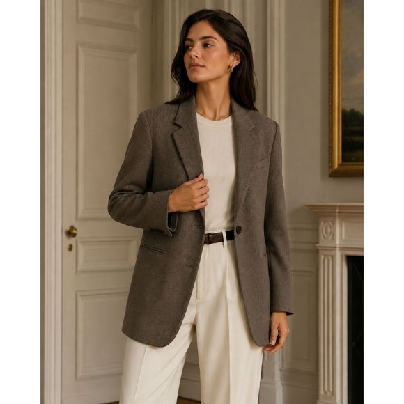 Nordstrom Jackets & Blazers - VTG Bill Burns Nordstrom Blazer Womens 16 XL/1X Herringbone Wool Jacket Brown